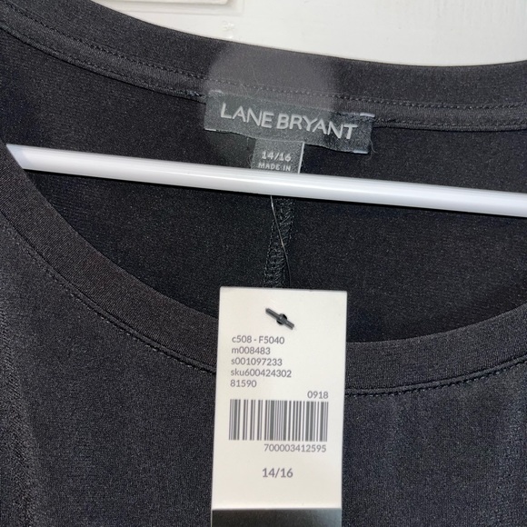 Lane Bryant Black Blouse Sz 14/16 - Picture 7 of 11